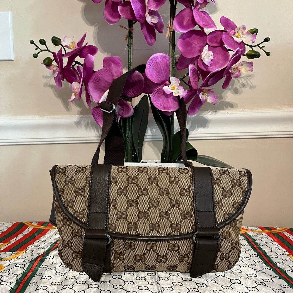 Gucci Brown Monogram Shoulder Bag